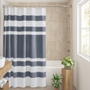 Spa Waffle - 36" x 72'' Shower Curtain With 3M Treatment - Dark Blue - Madison Park - Shower Curtains - Elite Enclave Home