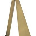 Metal Novelty Table Lamp With White Shade - Brass