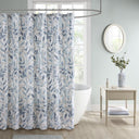 Sofia - Botanical Printed Shower Curtain - Blue - Madison Park Essentials - Shower Curtains - Elite Enclave Home