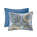Tangiers - King 6 Piece Reversible Coverlet Set - Blue