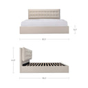 Sebastion - King Storage Bed - Cream - Moe's Home Collection - Storage Beds - Elite Enclave Home