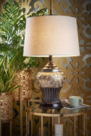 Glitzy Bejeweled Table Lamp - Gold