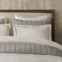 Linen Blend - Full/Queen Duvet Cover Set - White/Gray - Harbor House - Duvet Covers & Shams - Elite Enclave Home