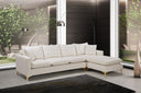 Naomi - Reversible Sectional - Meridian Furniture - Stationary Sectionals - Elite Enclave Home