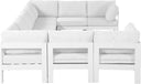 Nizuc - Outdoor Patio 9 Piece Modular Sectional With White Frame - Meridian Furniture - Stationary Sectionals- Elite Enclave Home