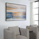 Seafaring Dusk - Hand Painted Abstract Art - Beige