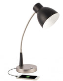 LED Adjustable Desk Lamp - Black Matte And Silver