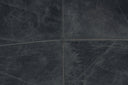 Distressed Leather Pouf Ottoman - Black