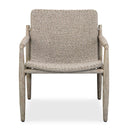Uttermost Sumba Wicker Outdoor Lounge Chair – twisted oatmeal all-weather wicker with cerused wheat mahogany frame