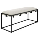 Paradox - Iron & Fabric Bench - White & Black