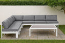 Nizuc - Outdoor Patio 7 Piece Modular Sectional With White Frame - Meridian Furniture - Stationary Sectionals- Elite Enclave Home