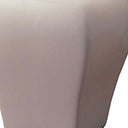 Ceramic Bedside Table Lamp With Off-White Shade - White