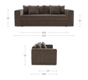 Kiran - Sleeper Sofa - Warm Charcoal - Moe's Home Collection - Sleeper Sofas - Elite Enclave Home