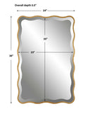 Aneta - Scalloped Mirror - Gold