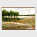 Valley - 60" x 40" Painting Art by Buddy Whitlock - Green & Light Brown
