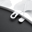 Eden - Eden Gingko Leaf Round Wall Mirror 30.5" - White - Martha Stewart - Wall Mirrors - Elite Enclave Home