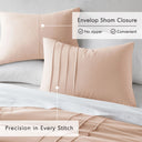 Porter - King Soft Washed Pleated Duvet Cover Set - Blush