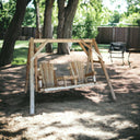 87" Solid Wood Swing Chair - Natural
