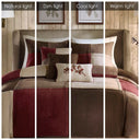 Jackson Blocks - King Piece Comforter (Set of 7) - Red