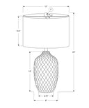 25" Ceramic Urn Table Lamp With Drum Shade - Cream - HomeRoots - Table Lamps - Elite Enclave Home
