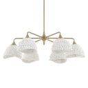 Biddeford - 6 Light Beaded Pendant - White - Uttermost - Pendant Lighting- Elite Enclave Home