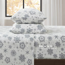 Micro Fleece - Twin Sheet Set - Gray Snowflake