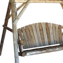 87" x 70" x 65" Solid Wood Swing Chair - Natural