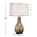 Shyla - Dark Glass Table Lamp - White