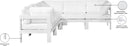 Nizuc - Outdoor Patio 5 Piece Modular Sectional With White Frame - Meridian Furniture - Stationary Sectionals- Elite Enclave Home