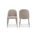 Burton - Fabric Dining Chair (Set of 2) - Light Gray - Moe's Home Collection - Chair Sets - Elite Enclave Home