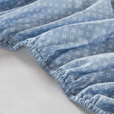 Luna - Floral Full Comforter Set With Bed Sheets - Blue