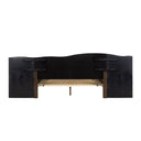 Clark - Queen Platform Bed Frame With Live - Edge Headboard And Built - In Nightstands / Drawers - Dark Brown - INK+IVY - Platform Beds - Elite Enclave Home