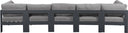 Nizuc - Outdoor Patio 5 Seat Modular Sofa With Gray Frame - Meridian Furniture - Stationary Sectionals- Elite Enclave Home