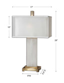 Athanas - Alabaster Lamp - White