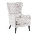 Arianna - Swoop Wing Chair - Gray / White - Madison Park - Wingback Chairs - Elite Enclave Home