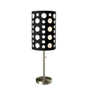 Metal Novelty Drum Shade - Black And White
