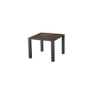 Square Metal Outdoor Side Table - Brown And Black