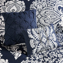 Vienna - King 7 Piece Printed Comforter Set - Indigo