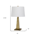 Table Lamp With Off - White Empire Shade - Brown - HomeRoots - Table Lamps - Elite Enclave Home