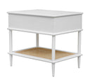Coast - Rattan Side Table - White / Woodtone - Uttermost - Side Tables- Elite Enclave Home