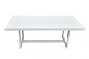 83" Aluminum Outdoor Dining Table - White
