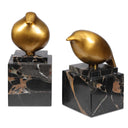 Golden Finch - Bird Figurines (Set of 2) - Black / Brass - Uttermost - Sculptures & Figurines - Elite Enclave Home