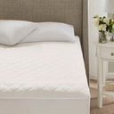 Cotton - Deep Pocket Heated Mattress Pad-20 Heat Settings - White
