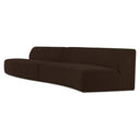 Naomi - 2 Piece Wave Modular Sectional - Dark Brown - Moe's Home Collection - Stationary Sectionals - Elite Enclave Home