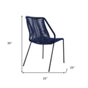 Metal Outdoor Dining Chair (Set of 2) - Blue