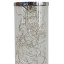 Metal Column LED Rope Table Lamp With Clear - Silver