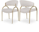 Privet - Dining Chair (Set of 2) - Gold Base - Meridian Furniture - Chair Sets - Elite Enclave Home