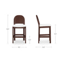 Emil - Counter Stool - Cream / White / Dark Brown - Moe's Home Collection - Bar Height (28" - 30") - Elite Enclave Home