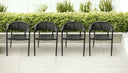 Aluminum Outdoor Arm Chair (Set of 4) - Gray