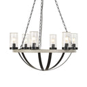 Edgecomb - 6 Light Indoor-Outdoor Chandelier - Black / Gray